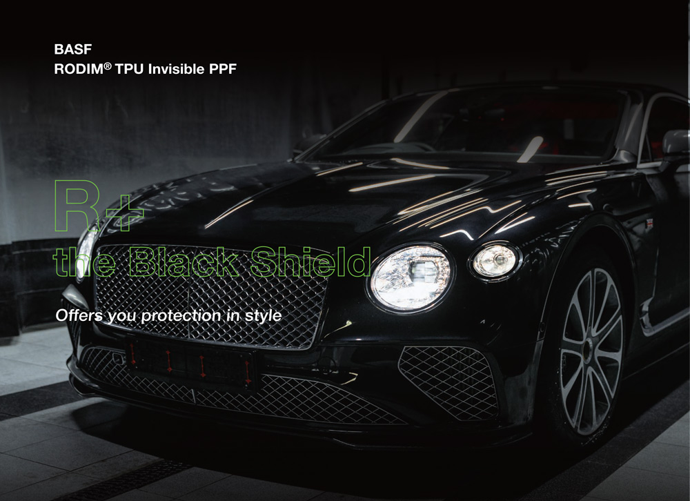 RODIM®R2 Black: Glossy Black TPU Paint Protection Film